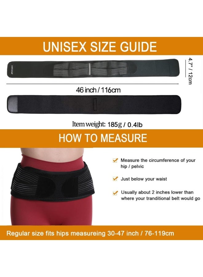 MAKINGTEC Sacroiliac SI Joint Hip Belt for Women and Men, Lower Back Support Brace Hip Braces for Hip Pain Alleviate Sciatic Anti-Slip Sacroiliac Belt Pilling-Resistant Pelvic Belt - Image 3